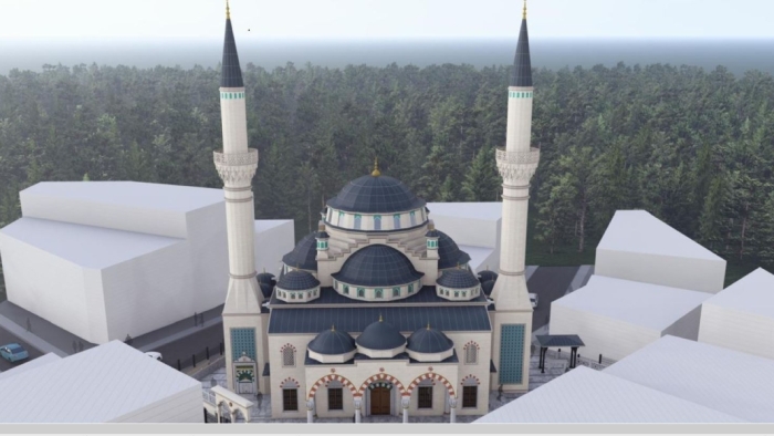 Yeni Kuruçeşme Merkez Camii şekillenmeye başladı